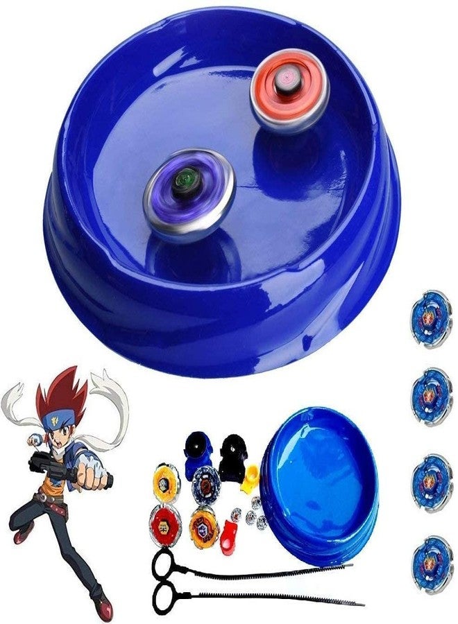MKY Metal Fusion Clash of Tornado Speed Top Stadium Battle with 4 Beys&2 Launchers in One Pack - Image 3